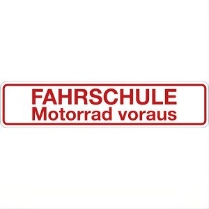 SafetyMarking Fahrzeugkennzeichnung Fahrschule Motorrad voraus, 49,5 x 11 cm, aus Folie, magnetisch