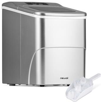 Newair 26 lbs. Countertop Ice Maker, Portable and Lightweight, Intuitive Control, Large or Small Ice Size, BPA Free Parts