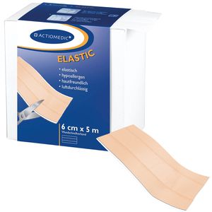 Actiomedic Pflaster Elastic, 1 Rolle, elastisch, sensitiv, atmungsaktiv, 5m x 6cm