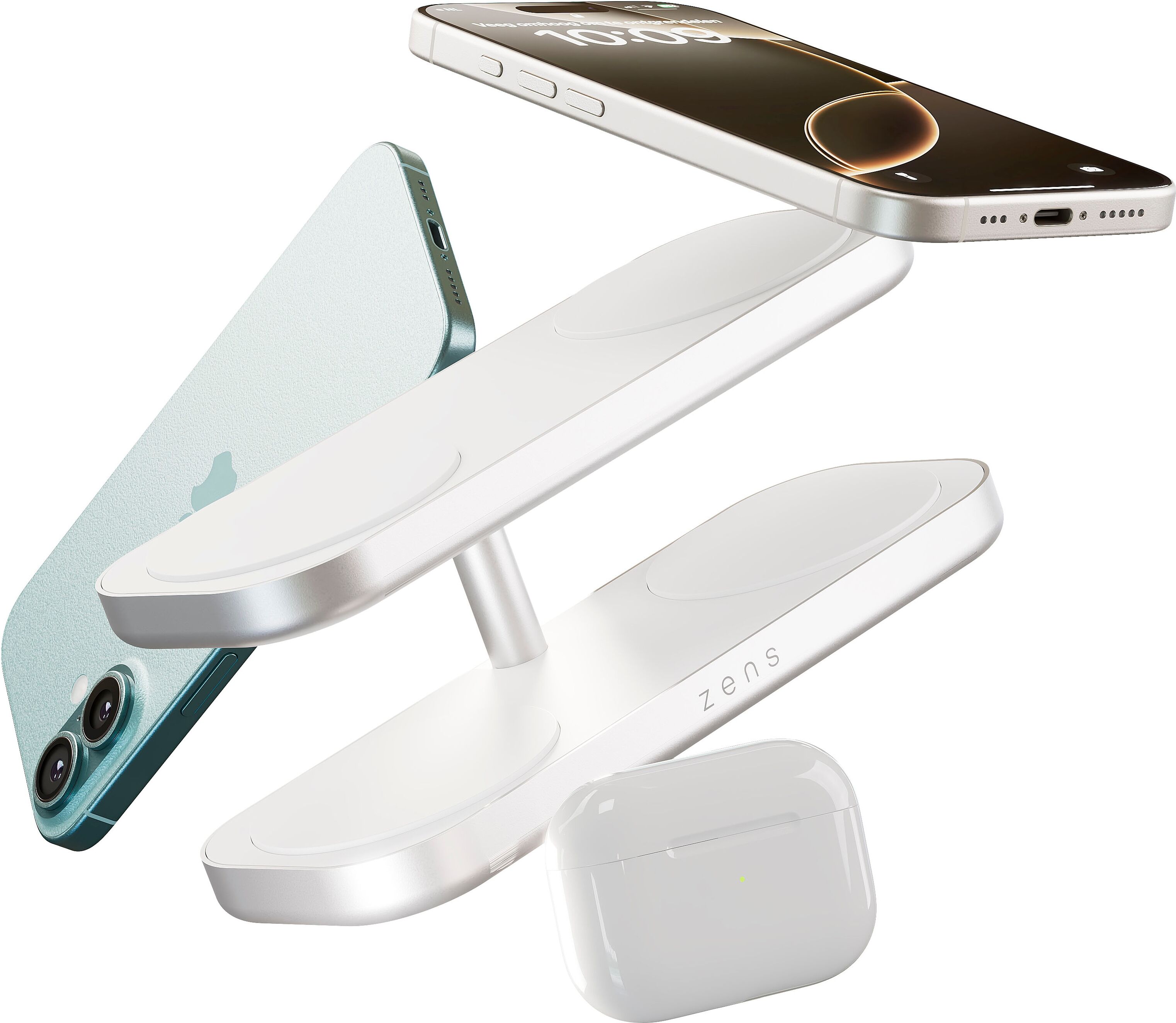 ZENS Ladestation "Quattro Charger Pro 4", weiß, B:17,5cm H:6,6cm T:6,8cm, Ladegeräte, Ladestation