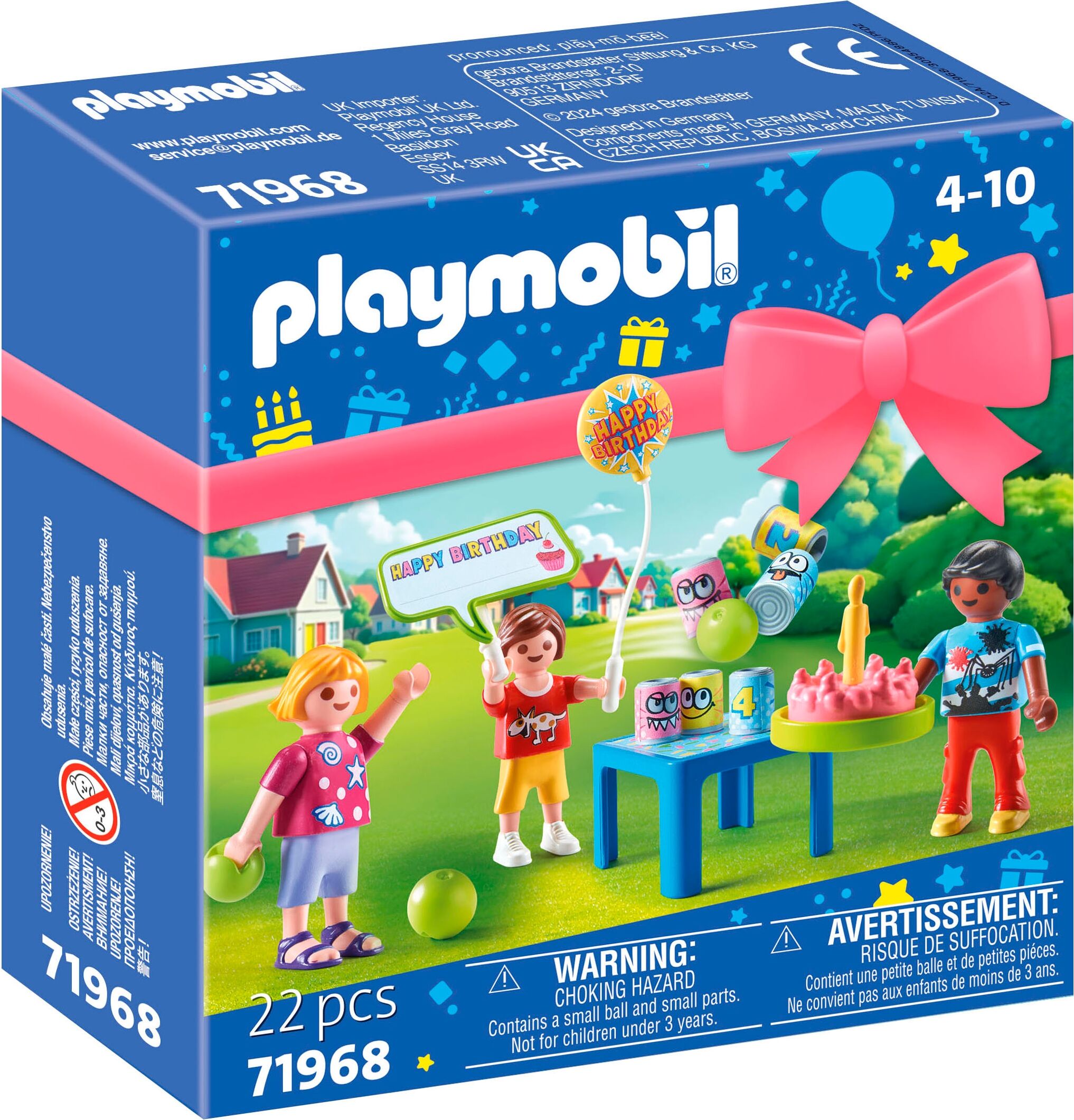 Konstruktions-Spielset PLAYMOBIL "Kinder Geburtstagsparty (71968), Playmobil Gift Set", bunt, Spielbausteine, Kinder, Kunststoff, Konstruktions-Spielset