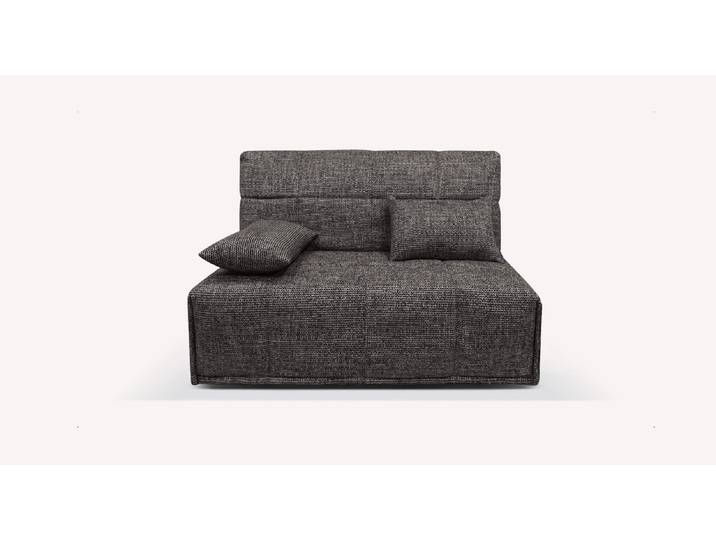 Banquette BZ Tissu ADÈLE - Gris - Couchage 140x198