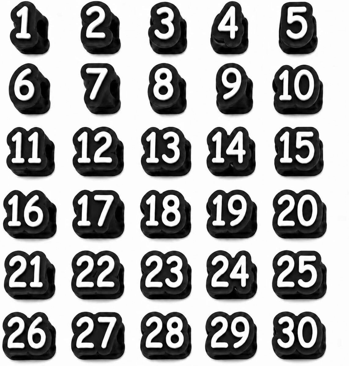 INF Capuchons numérotés pour crayons - Couvre-crayons en silicone réutilisables pour organisation en classe, paquet de 30