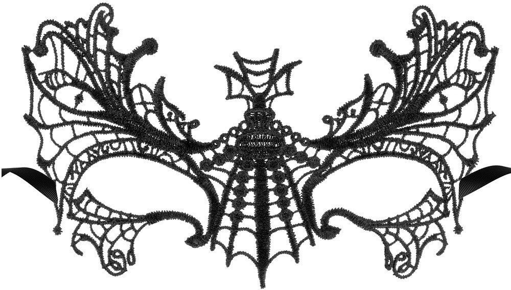 Maskarade Loup souple brodé style gothique