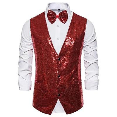 Retro Vintage 1920er Weste Fliege Der große Gatsby Gentleman Schmale Passform Kostüm Herren Maskerade Veranstaltung / Fest Geschäft / Zeremonie / Hochzeit Junggesellinnenabschiedsparty Erwachsene