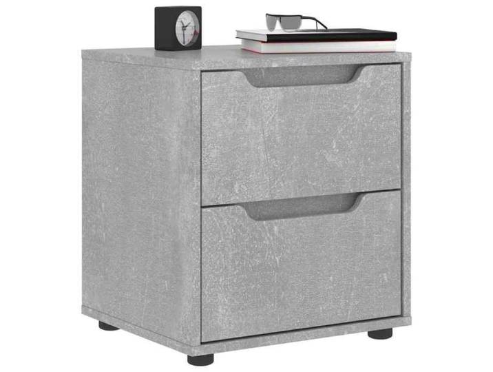 Table de chevet VISNES gris béton 45x40x50 cm bois d'ingénierie meuble de chevet table d'appoint armoire de lit 4108282