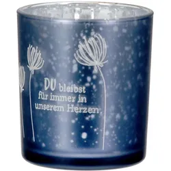 Windlicht Trauer dunkelblau 8cm Variante 1
