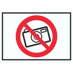 HB-Druck Fotografieren Verboten Symbol Schild Keine Photos A1 (594x841mm)
