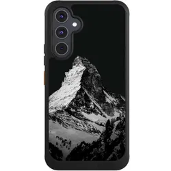 Nivocase Hülle für Samsung Galaxy A54 5G Handyhülle NIVOcore Case Schwarz Alpspitze Berg Schnee (Samsung Galaxy A54 5G), Smartphone Hülle, Schwarz