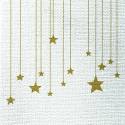 Servietten STARS ON CANVAS (LB 33x33 cm) - LB 33x33 cm