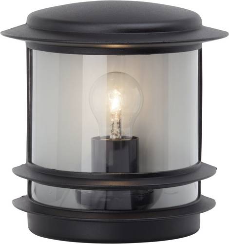 Brilliant Hollywood 47880/06 Außenwandleuchte Energiesparlampe, LED E27 60W Schwarz