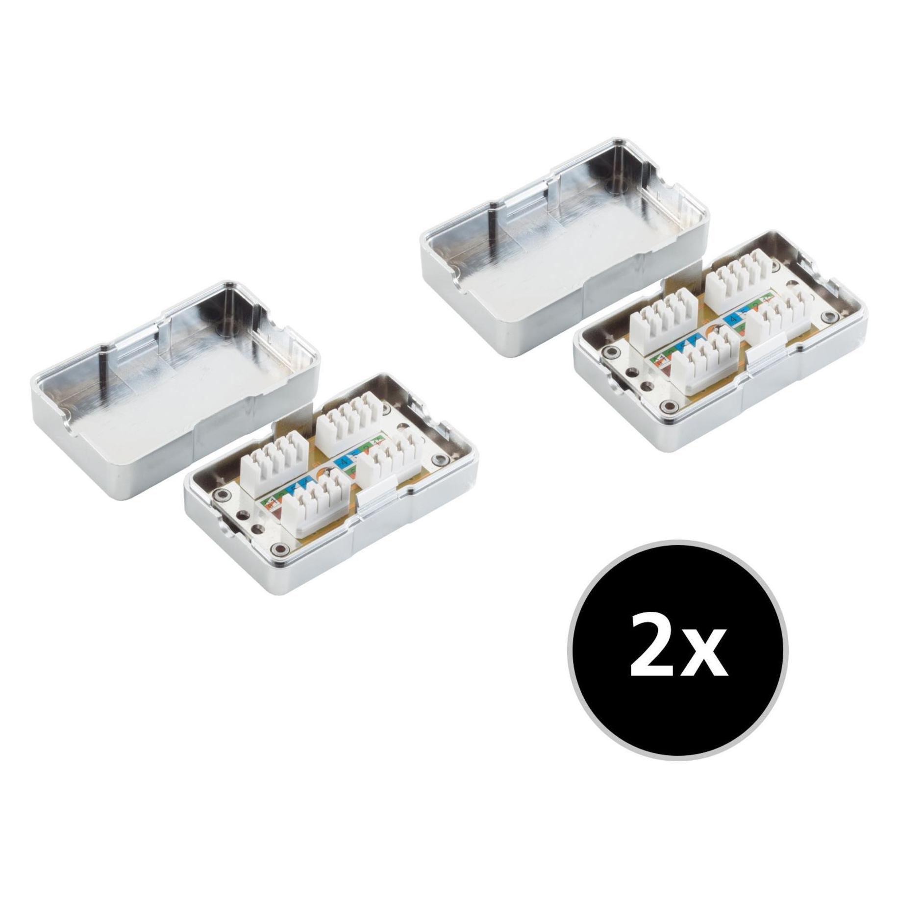 Shiverpeaks S/CONN maximum connectivity Netzwerk Verlängerung-2er SET (Kabel Verbindungsbox) (75001-SET2)