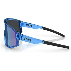 Bliz, Unisex, Sportbrille, Fusion Small (Blue transparent, Smoke/Blue Multicolor), Blau, Transparent