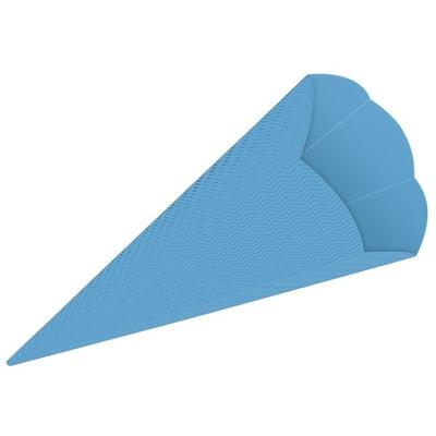 URSUS Schultüten 3D-Schultüten, kaliforniablau, Höhe: 68 cm, Durchmesser: 20 cm