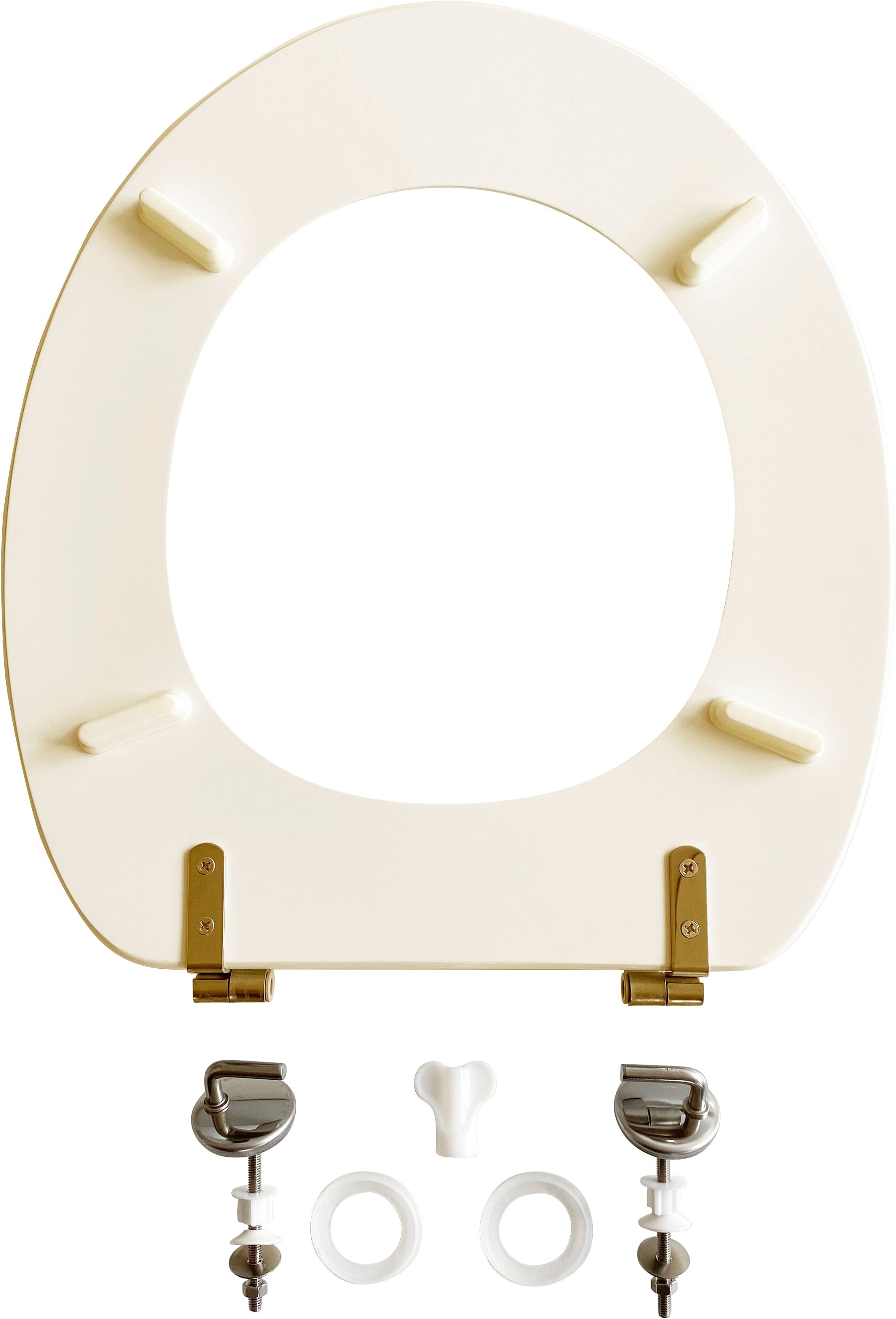 WC-Sitz ADOB "Modern Shape", weiss (altweiß), MDF - Mitteldichte Holzfaserplatte, WC-Sitze, WC-Sitz altweiß Einheitsgröße