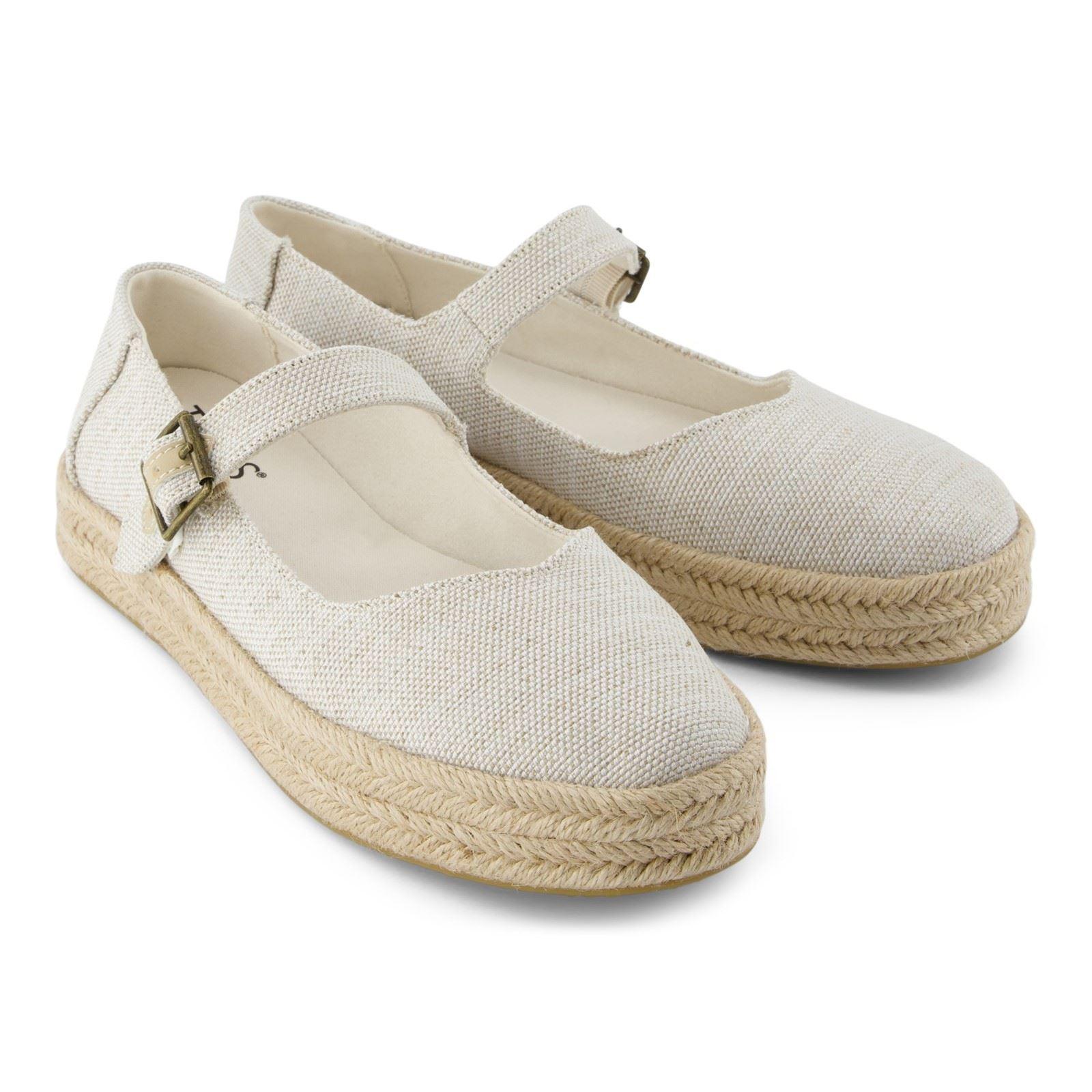 TOMS Carolina Mary Jane Nylon Damen Espadrilles aus Naturmaterialien