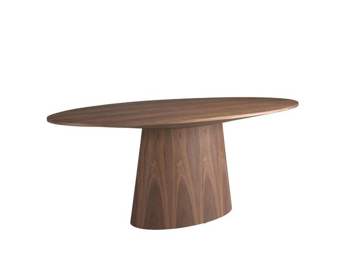 Angel Cerda Ovaler Esstisch Nussbaum, Modell 1013, Walnussfarben, Holzwerkstoff, Nachbildung,Nussbaum, Essen/Getränk, Oval,Oval, 220x76x110 cm, Esszimmer, Esstische