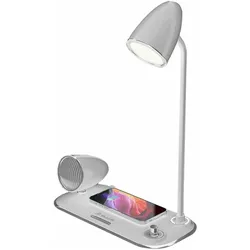 Tellur, Tischlampe, Nostalgia Wireless Desk Charger, Bluetooth Speaker, Desk Lamp white