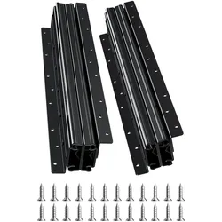 VEVOR Schubladenschienen Bodenhalterung, 40 cm, Vollauszug mit Kugellager unter Treppenschrankschienen, 117 kg Tragkraft, Unterschienen für Treppenschrankgleiter, zum Selbstaustausch, schwarz