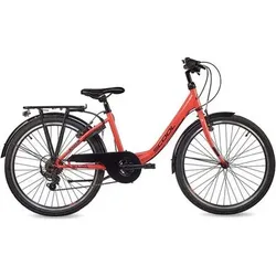SCOOL 24 Zoll Kinderfahrrad S'COOL chiX 24-K6, Größe 130–145 cm in Pink Pink