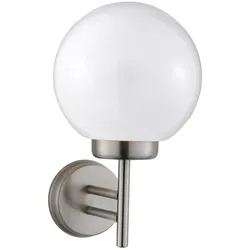 Wand Spot Lampe Leuchte Edelstahl Weiß Außen Veranda Terrasse Hof Beleuchtung