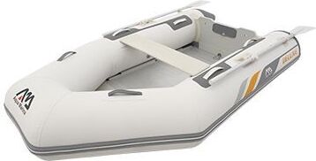 Aqua Marina Deluxe Schlauchboot 4 Personen 277x150cm mit Hochdruck-PVC-Gewebe Reparaturset Handpumpe Sitzbank Transporttasche Paddel Weiß