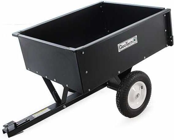 GeoTech TC3080D - carrello ribaltabile per trattorino in metallo - cassone cm 97x76(h 33 cm)