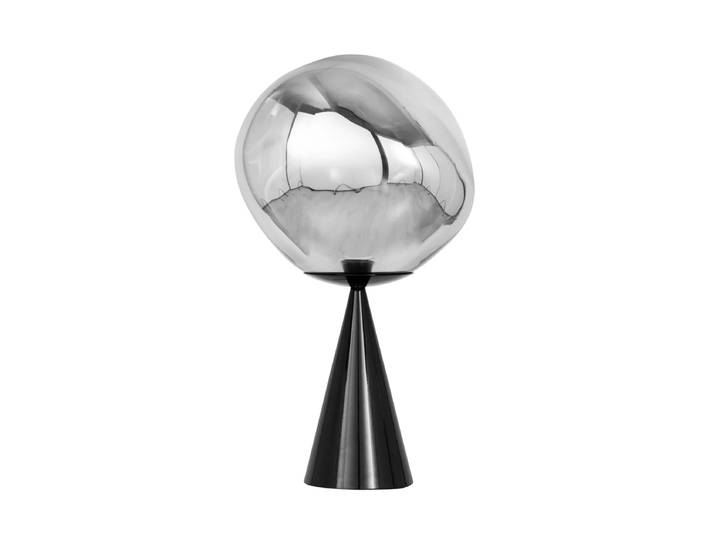 Tom Dixon - Melt Cone Fat LED Tischleuchte, silber / schwarz