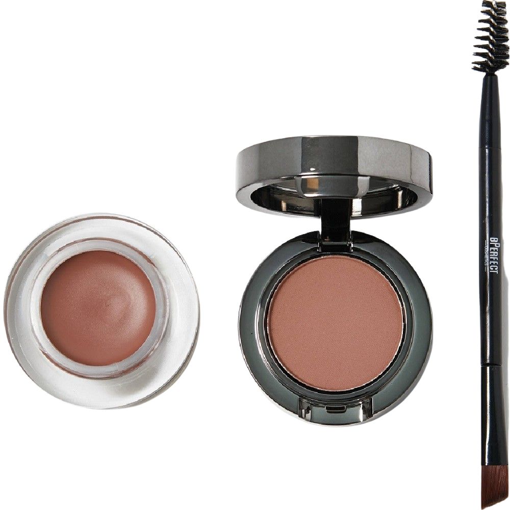 Bperfect Indestructi'Brow Lock & Load Eyebrow Pomade & Powder Duo - Pomade, Powder and Brush Irid Brown