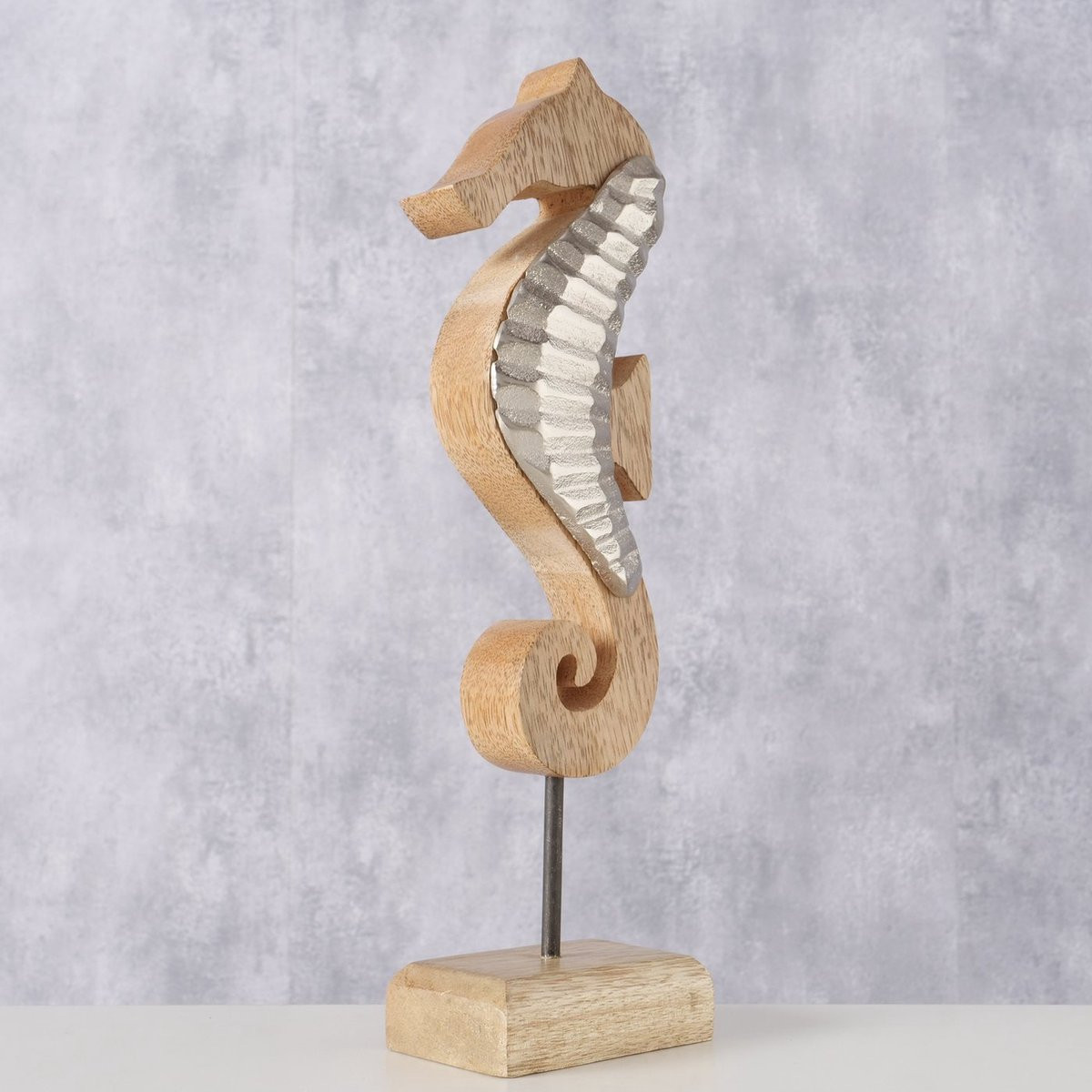 Boltze Home Zeepaard Decoratie Bruin en Zilver - 27 cm