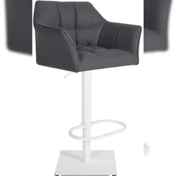 Proregal CHEFGASTRO Barhocker PHILADELPHIA Weiß Filz HxBxT 88x64x45cm Filz Grau Barstuhl