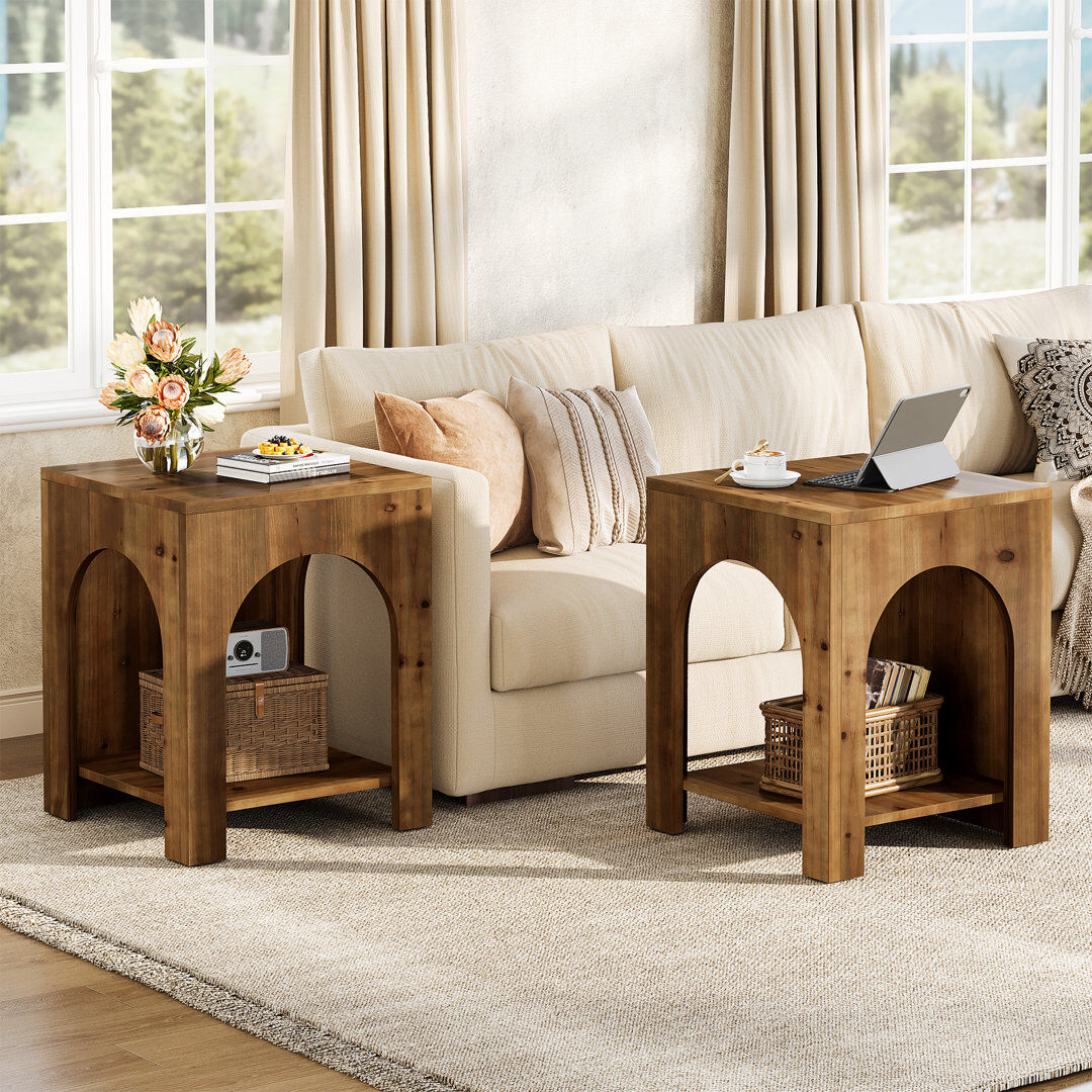 Blue Elephant End Table Brown 65cm H X 50cm W X 50cm D