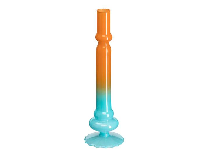 Kerzenständer Inori, Byyu, orange/blau, Glas