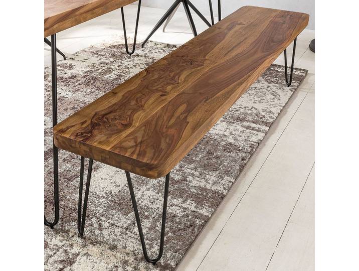 Sitzbank Flicka 120cm Braun/Dunkelbraun