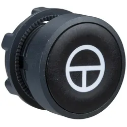 Schneider Electric ZB5AA245 Drucktaster, Frontelement, Harmony XB5, Kunststoff, 22mm, schwarz, beschriftet T, tastend