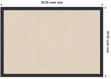 Amanti Art Neutral Weave Canvas Magnetic Board, Florence Framed Memo Board