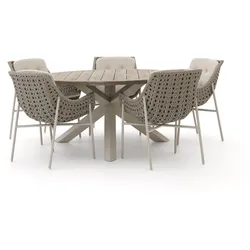 Manifesto Novara/ROUGH-Y ø 150 cm Gartenmöbel-Set 6-teilig