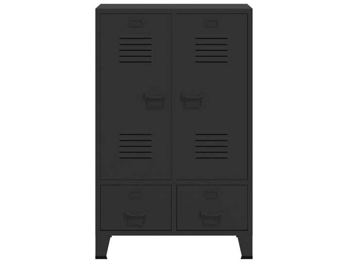 Meuble vêtements Noir - LEMON® Garde-robe - grand stockage - Armoire penderie - métal de style industriel 67x35x107cm noir 316 Solde