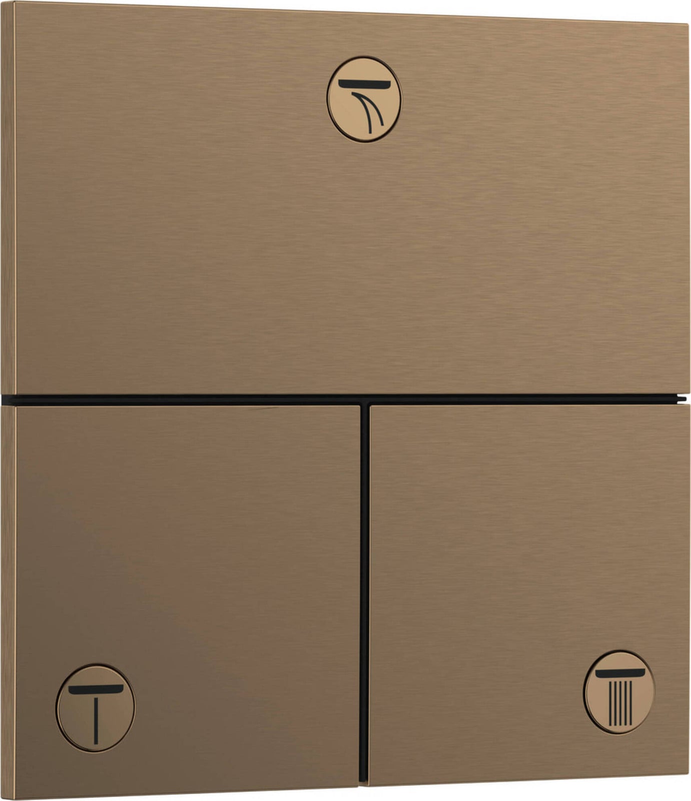 Hansgrohe ShowerSelect Comfort E montageset met afsluitventiel in geborsteld brons