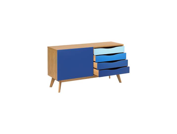 Design Sideboard „Avon“ Eiche Blau MR.WOOD