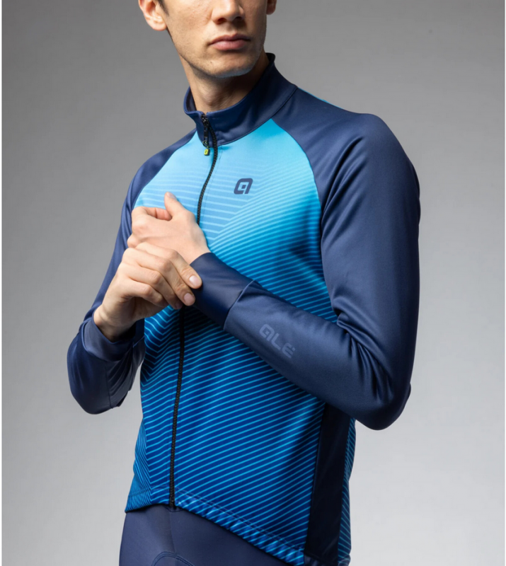 ALE' Giubbino invernale ciclismo idrorepellente  PRAGMA MODULAR azzurro 2025