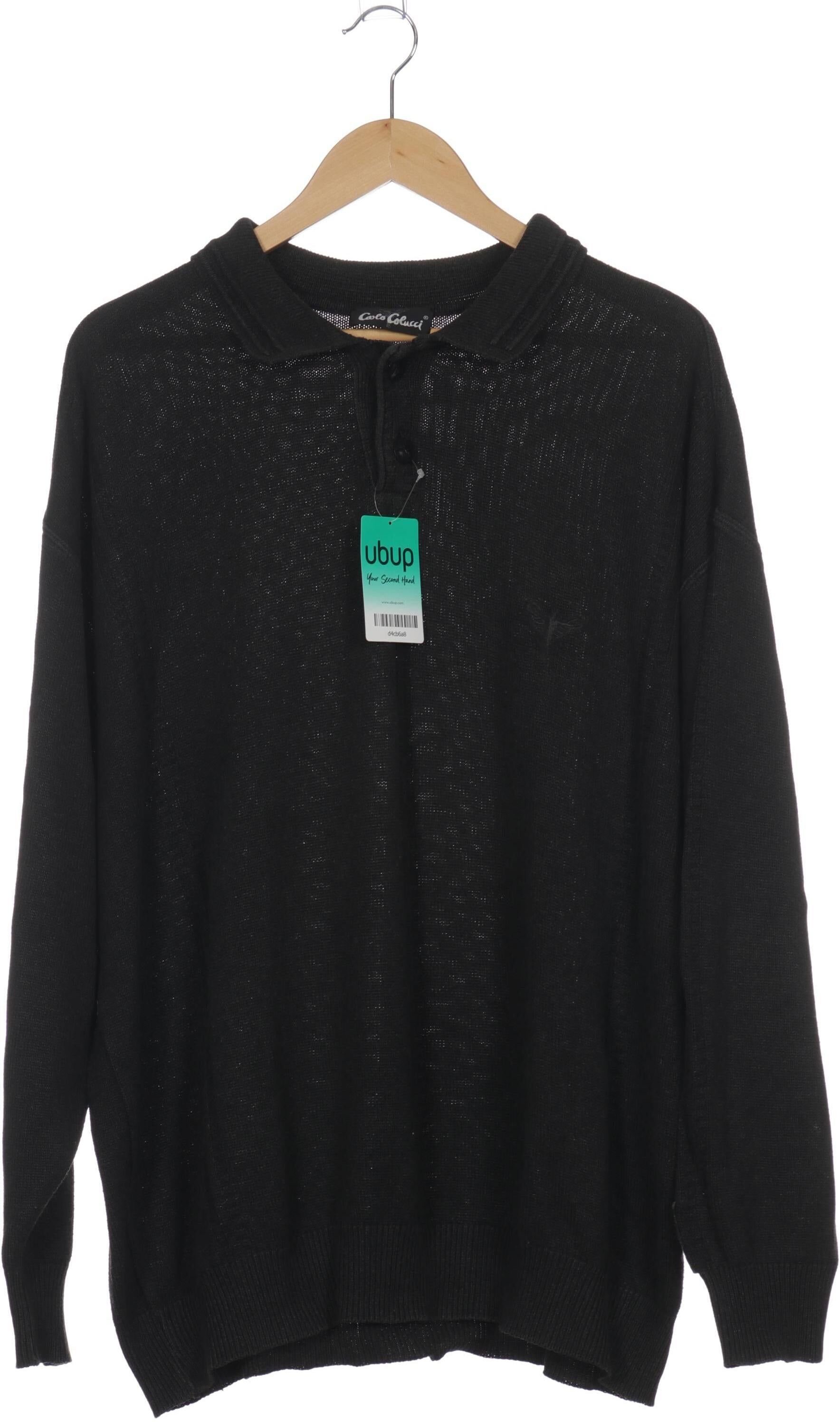Carlo Colucci Herren Pullover, Grün, Gr. EU 56, Baumwolle / Synthetik - Second Hand