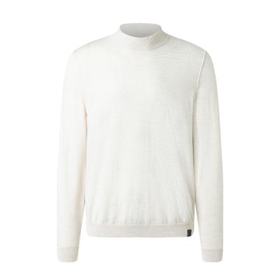 Strickpullover MAERZ MUENCHEN "Maerz Muenchen 420300 Strickpullover Herren Bekleidung", Herren, Gr. 48, weiß, 100% Wolle, Pullover Strickpullover