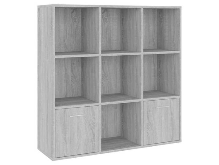 Réduction - Bibliothèque en bois，Meuble Étagère - Grand espace - Armoire à livres Sonoma gris 98x30x98 cm @32501