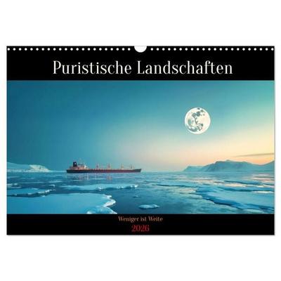 Puristische Landschaften (Wandkalender 2026 DIN A3 quer), CALVENDO Monatskalender