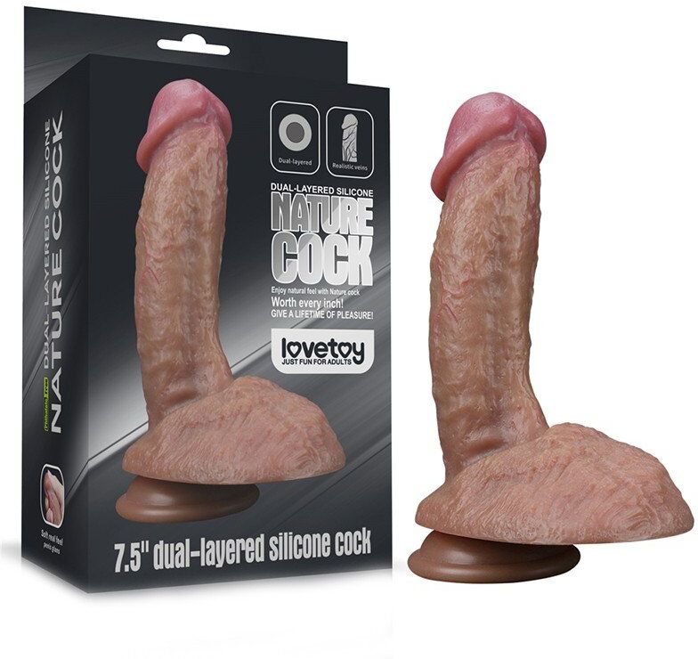 Lovetoy GODE RÉALISTE 19.5 CM - MARRON