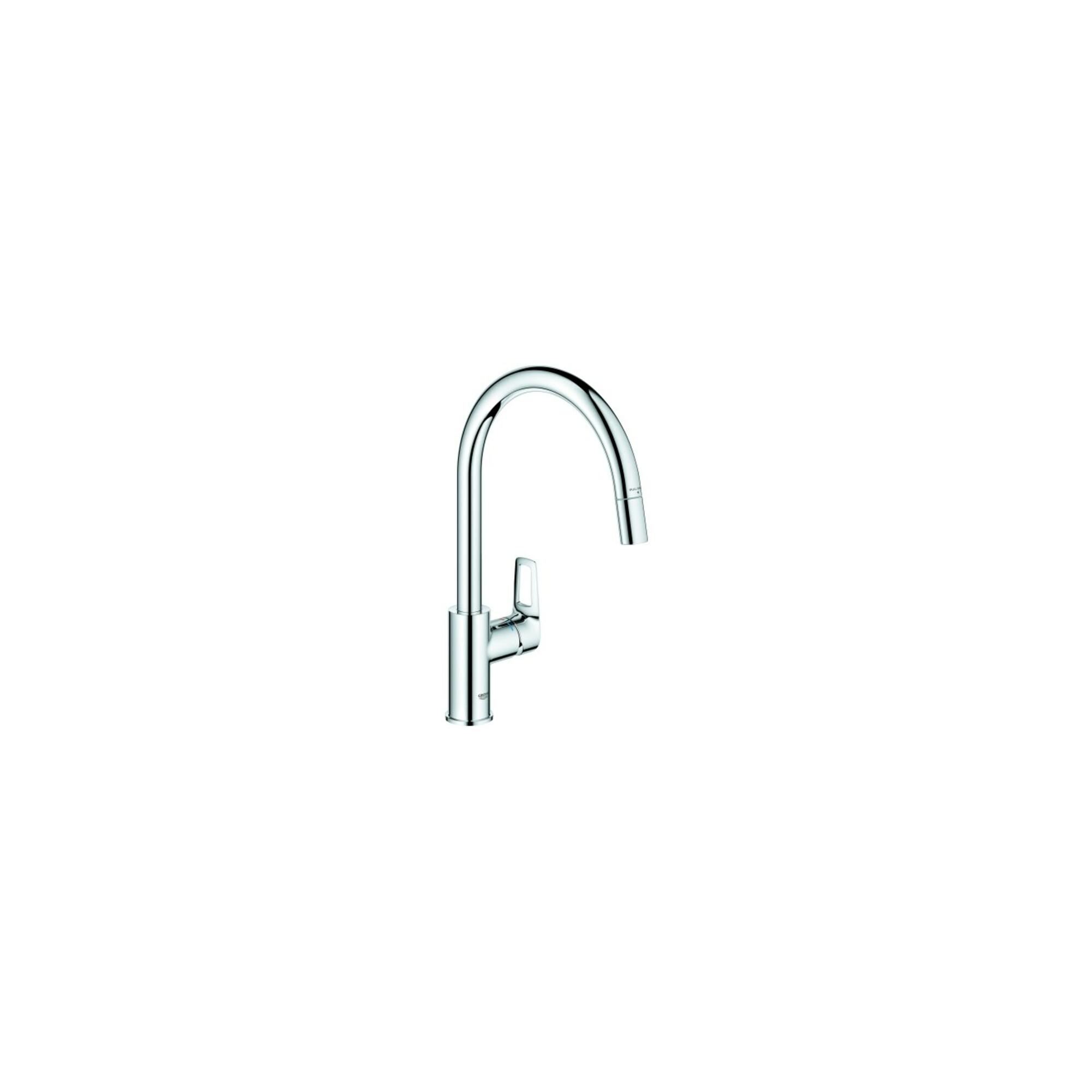 Grohe Einhand-Spültischbatterie BauLoop 30543 hoher Auslauf azb. Laminarbrause chrom (30543000)