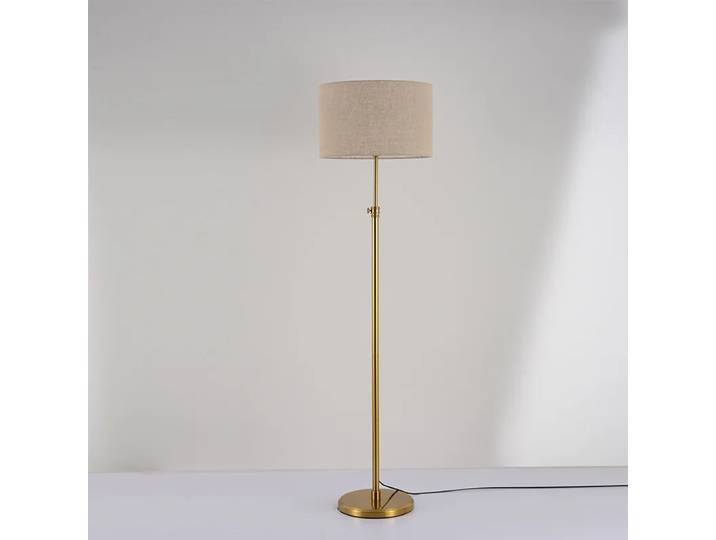 Salon lampadaire chambre chevet canapé nordique créatif américain postmoderne Simple or tissu Vertical lampe de bureau