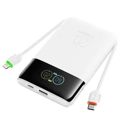 Veger Powerbank W1211A 10000mah White (10000 mAh, 20 W), Powerbank, Weiss