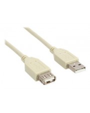 InLine USB-Verlängerungskabel USB M bis W 3 m beige (34603X)